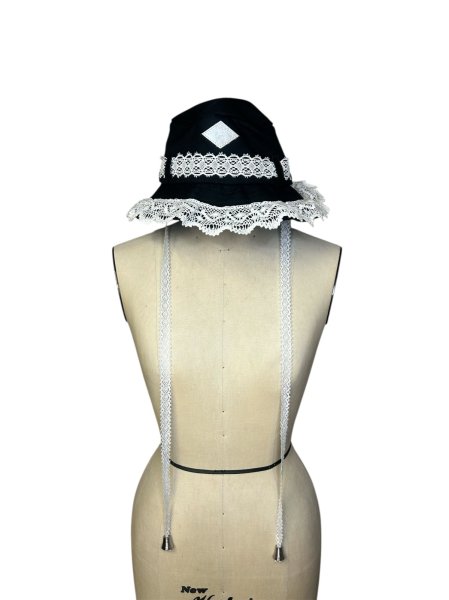 画像1: el conductorH　FRILL LACE BUCKET HAT WHT (1)