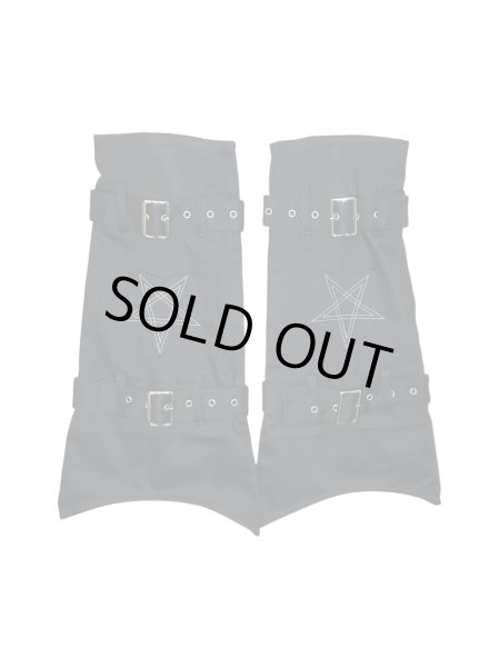 画像2: el conductorH COTTON BELTED LEG WARMER PENTAGRAM BK (2)