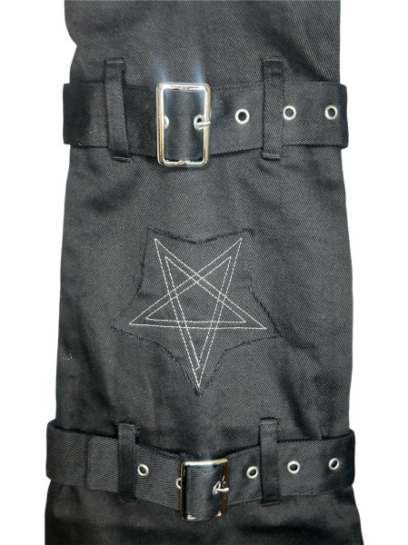 画像4: el conductorH COTTON BELTED LEG WARMER PENTAGRAM BK (4)