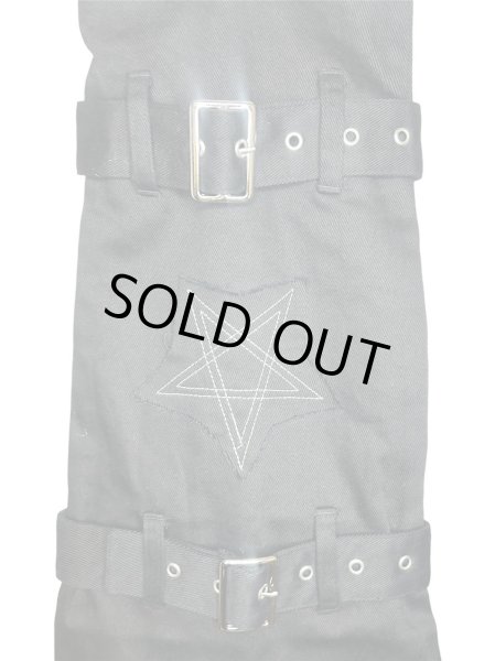 画像4: el conductorH COTTON BELTED LEG WARMER PENTAGRAM BK (4)
