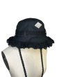 画像4: el conductorH　FRILL LACE BUCKET HAT BK (4)