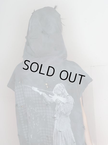 画像3: emary Psyco candy no sleeve hoodie DEAD BLACK (3)