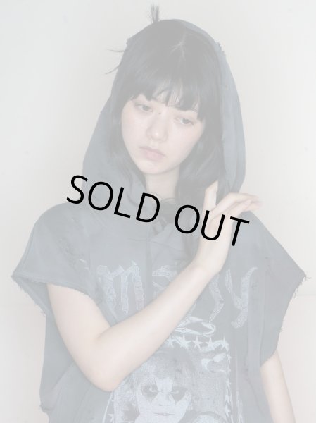 画像5: emary Psyco candy no sleeve hoodie DEAD BLACK (5)