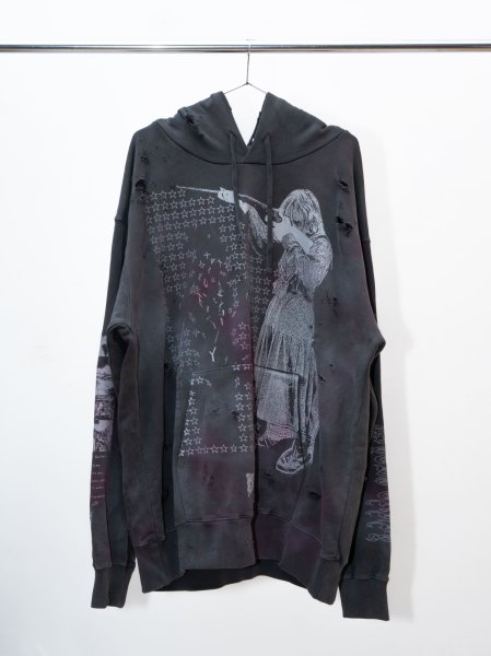 画像1: emary Damaged Psyco candy hoodie DEADBRACK (1)