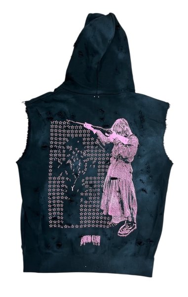 画像2: emary Damaged Psyco candy hoodie BRACK (2)