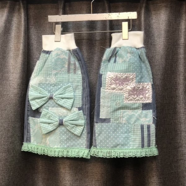 画像1: sheep  LEG WARMER みんとぐりーん (1)