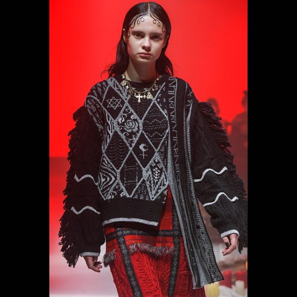 画像3: rurumu: mix motif pleats knit PO red (3)