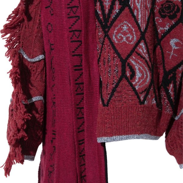 画像2: rurumu: mix motif pleats knit PO red (2)