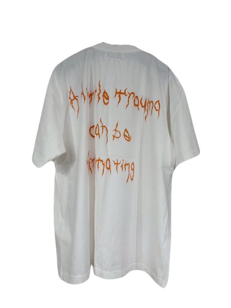 画像2: KIDILL 26SS KL1090 A LITTLE TRAUMA T-SHIRT BIOWASHED WHITE (2)