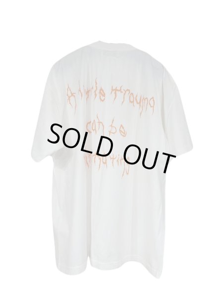 画像2: KIDILL 26SS KL1090 A LITTLE TRAUMA T-SHIRT BIOWASHED WHITE (2)