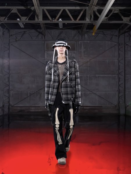 画像2: el conductorH　CORD EMBROIDERED COTTTON TROUSERS BONES (2)