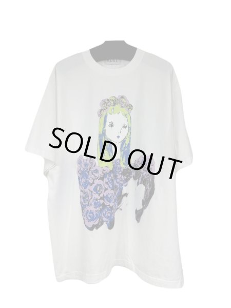 画像1: KIDILL 26SS KL1092 AMY FLOWER CROWN T-SHIRT BLOWASHED WHITE (1)
