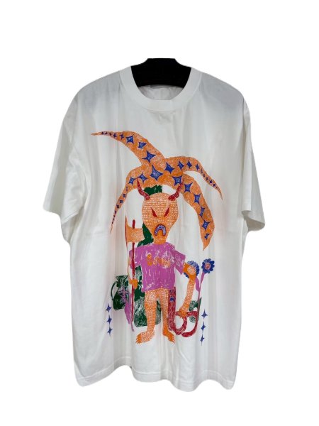 画像1: KIDILL 26SS KL1090 A LITTLE TRAUMA T-SHIRT BIOWASHED WHITE (1)