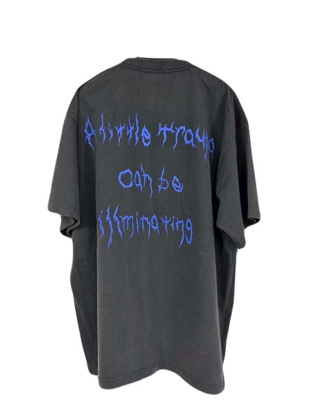 画像2: KIDILL 26SS KL1090 A LITTLE TRAUMA T-SHIRT BIOWASHED BLACK (2)