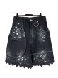 画像1: KIDILL 26SS KL1053 MONSTER DENIM SHORT PANTS BIOSTONE WASHED STAIN DISTRESSED DENIM BLACK (1)