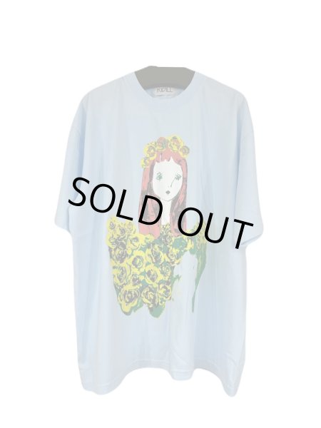 画像1: KIDILL 26SS KL1092 AMY FLOWER CROWN T-SHIRT BLOWASHED LIGHT BLUE (1)