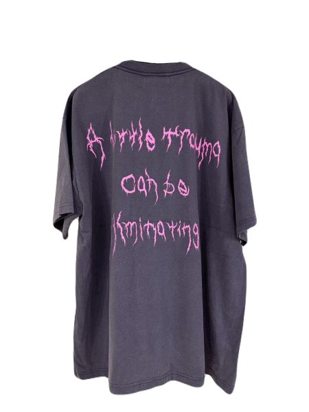 画像2: KIDILL 26SS KL1090 A LITTLE TRAUMA T-SHIRT BIOWASHED NAVY (2)