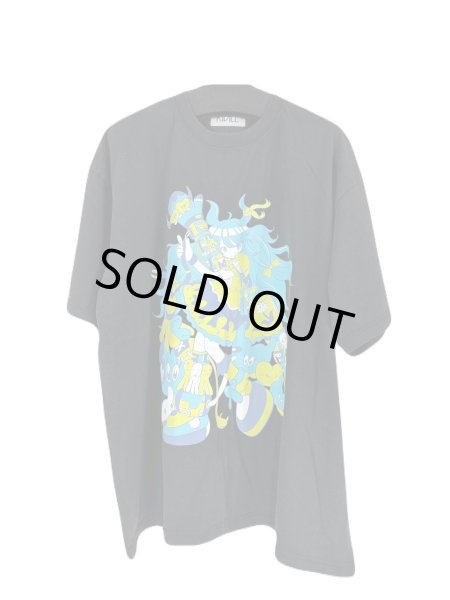 画像1: KIDILL 26SS KL1089 CYBER PUNK GIRL T-SHIRT BIOWASHED BLACK (1)