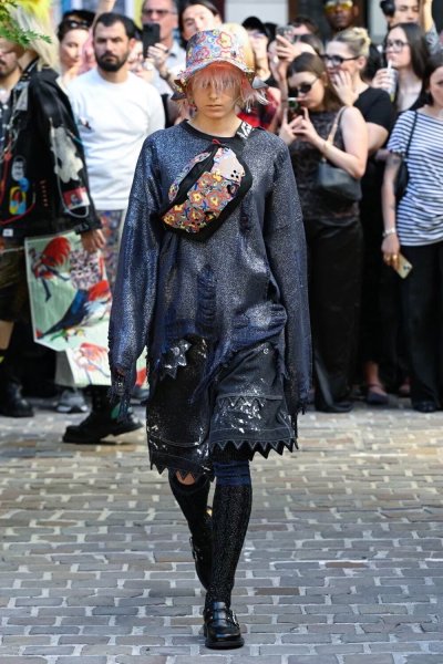 画像3: KIDILL 26SS KL1053 MONSTER DENIM SHORT PANTS BIOSTONE WASHED STAIN DISTRESSED DENIM BLACK (3)