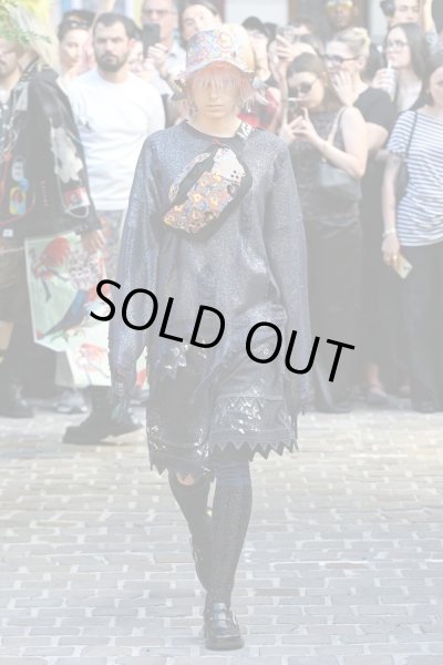 画像3: KIDILL 26SS KL1053 MONSTER DENIM SHORT PANTS BIOSTONE WASHED STAIN DISTRESSED DENIM BLACK (3)