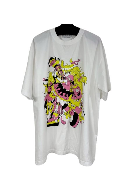 画像1: KIDILL 26SS KL1089 CYBER PUNK GIRL T-SHIRT BIOWASHED WHITE (1)