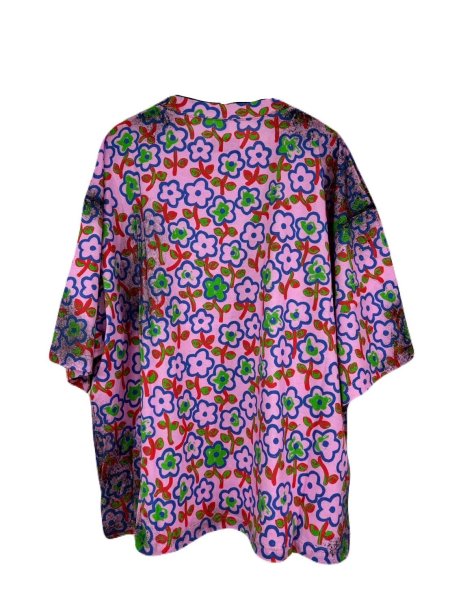 画像2: KIDILL 26SS KL1085 FLOWER TEE STAIN PROCESSED PINK FLOWER (2)