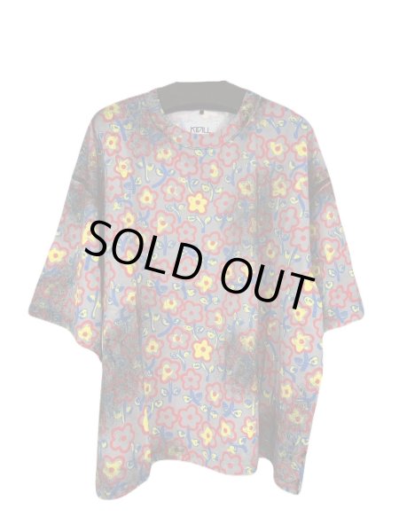 画像1: KIDILL 26SS KL1085 FLOWER TEE STAIN PROCESSED GREY FLOWER (1)