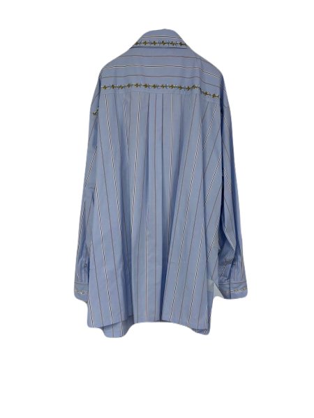 画像2: KIDILL 26SS KL1075 GIRLS SHIRT BLUE STRIPE (2)