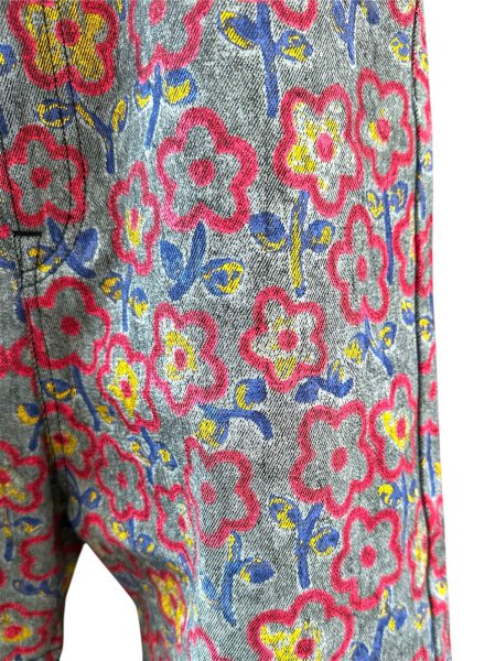 画像7: KIDILL 26SS KL1058 FLOWER DENIM SHORT PANTS BIOWASHED DENIM GREY FLOWER (7)