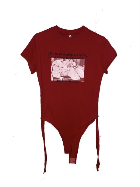 画像1: emary waste body suit T CherryRed (1)
