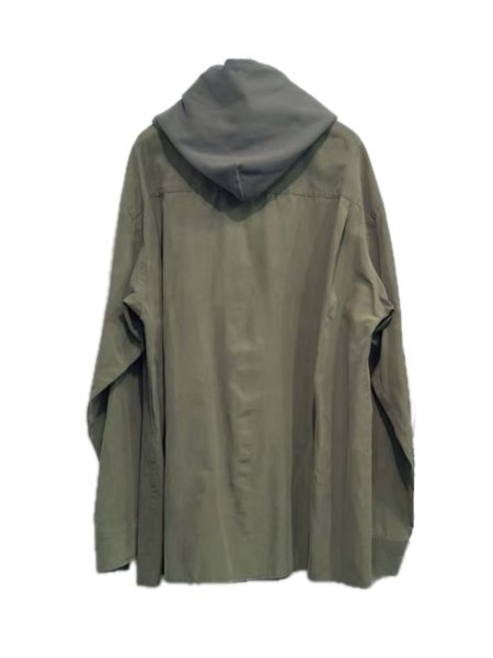 画像2: Azuma. MILITARY DOCKING HOOD SHIRT KHAKI (2)