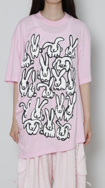 画像1: BASE MARK SIMEON FARRAR×Asymmetry Tee PINK (1)