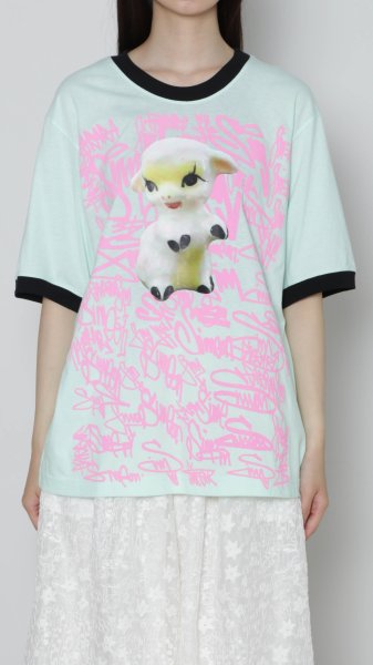 画像1: BASE MARK SIMEON FARRAR× Mini Tee GREEN (1)