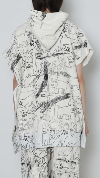 画像3: BASE MARK SIMEON FARRAR×Hoodie Vest WHITE (3)