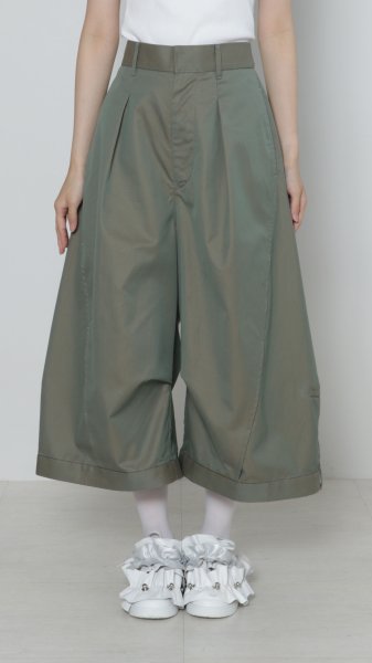 画像1: BASE MARK Deformation Half Chino Pants KHAKI (1)