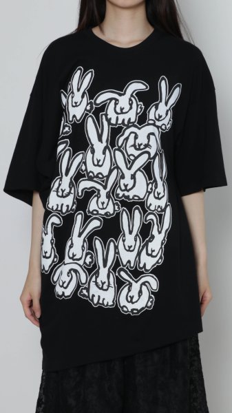 画像1: BASE MARK SIMEON FARRAR×Asymmetry Tee BLACK (1)