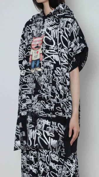 画像2: BASE MARK SIMEON FARRAR×Hoodie Vest BLACK (2)
