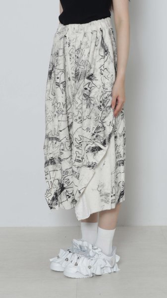 画像2: BASE MARK ShimeonFarra×Frill Half Sweat Pants WHITE (2)