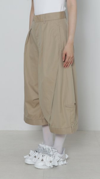 画像3: BASE MARK Deformation Half Chino Pants BEIGE (3)