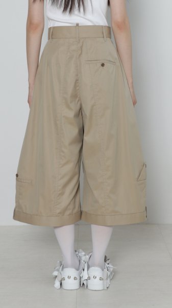 画像2: BASE MARK Deformation Half Chino Pants BEIGE (2)