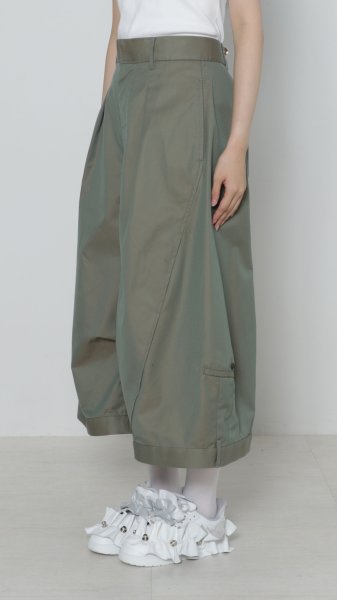 画像3: BASE MARK Deformation Half Chino Pants KHAKI (3)