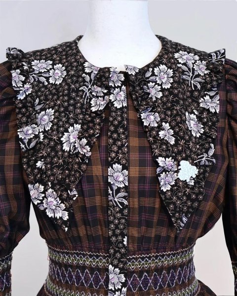 画像5: rurumu: 25AW burn the rabbit lace check mini dress (5)