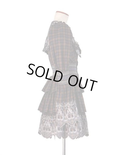 画像3: rurumu: 25AW burn the rabbit lace check mini dress (3)