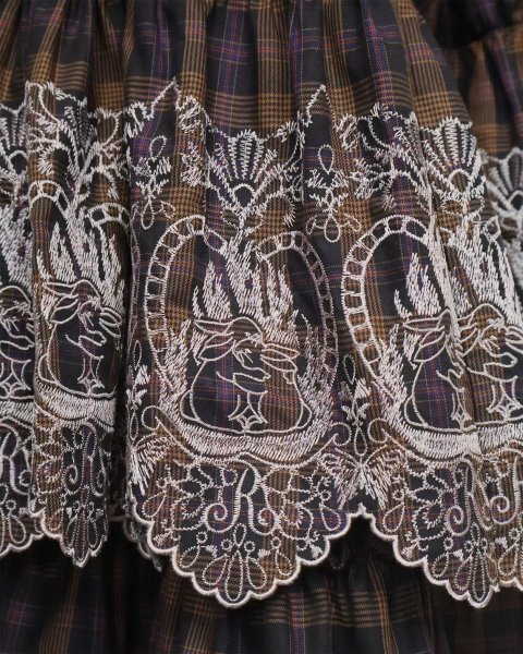 画像10: rurumu: 25AW burn the rabbit lace check mini dress (10)