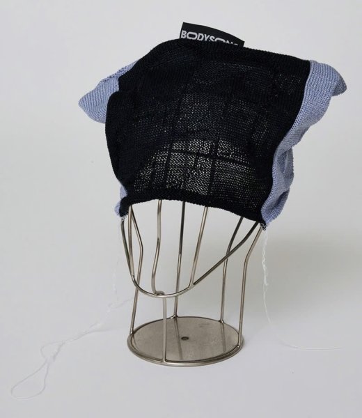 画像1: BODYSONG. 26SS PATCWORK FLORAL KNIT CAP　BLACK (1)