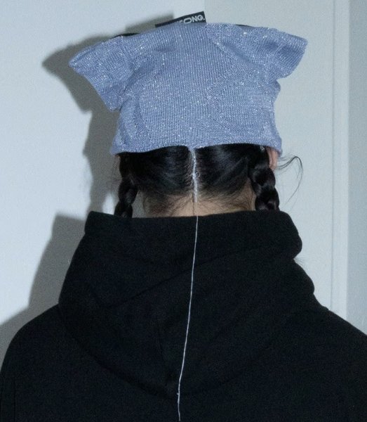 画像5: BODYSONG. 26SS PATCWORK FLORAL KNIT CAP　BLACK (5)