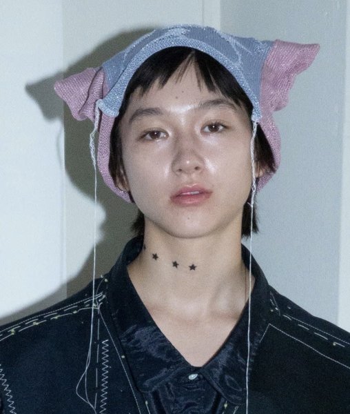 画像3: BODYSONG. 26SS PATCWORK FLORAL KNIT CAP　BLUE (3)