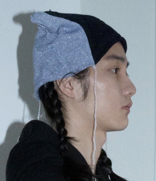 画像4: BODYSONG. 26SS PATCWORK FLORAL KNIT CAP　BLACK (4)