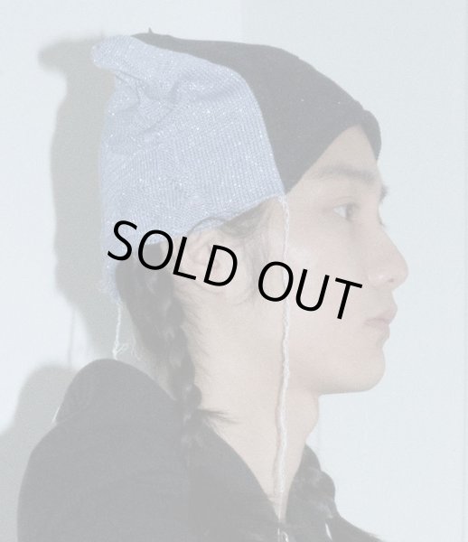 画像4: BODYSONG. 26SS PATCWORK FLORAL KNIT CAP　BLACK (4)