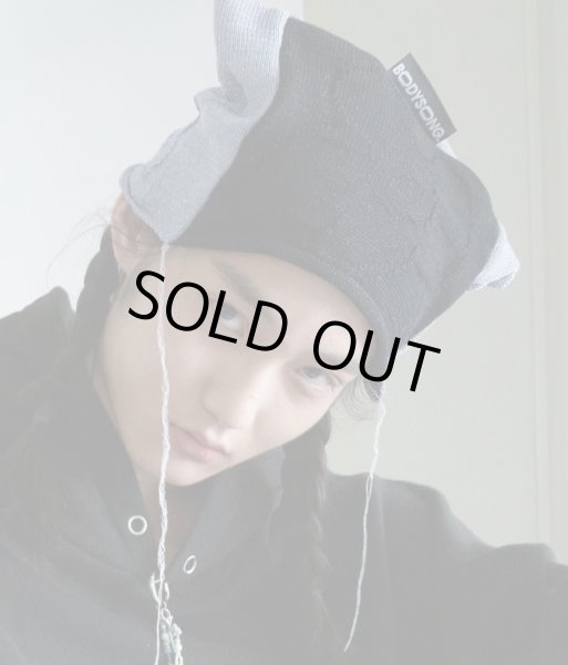 画像3: BODYSONG. 26SS PATCWORK FLORAL KNIT CAP　BLACK (3)